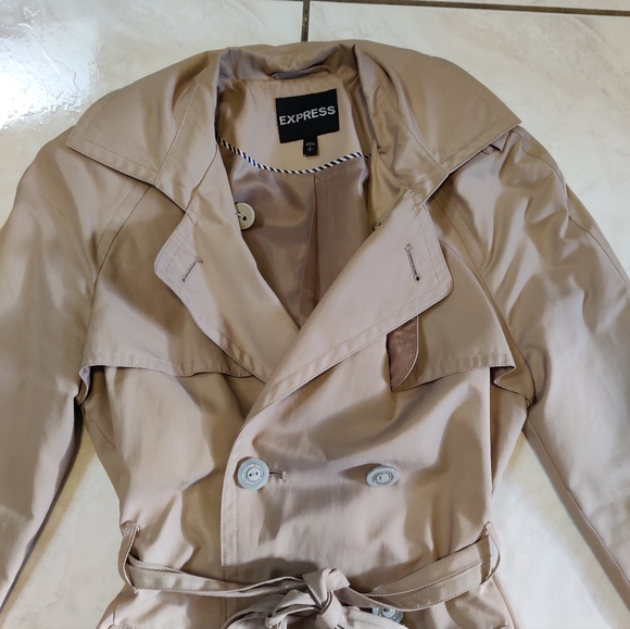 Express Double Breasted Trench Coat, S - Picture 6 of 7